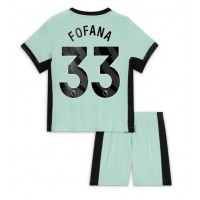 Dres Chelsea Wesley Fofana #33 Tretina pre deti 2023-24 Krátky Rukáv (+ trenírky)